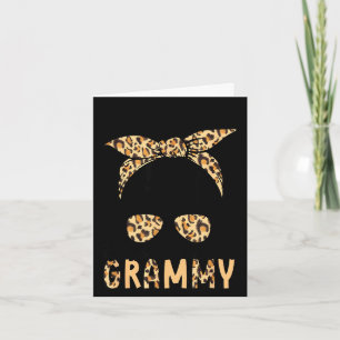Gesegnet, Grammy Leopard Messy Bun genannt zu werd Karte