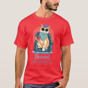 Gesegnet gut gekleidet und Kaffee besessen lustige T-Shirt