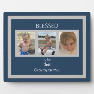 Gesegnet, ihre Großeltern Foto Collage Fotoplatte
