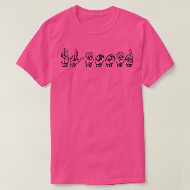 Gesegnet in ASL T-Shirt (Design vorne)