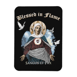 Gesegnet in Flammen - Gotisches Design Magnet