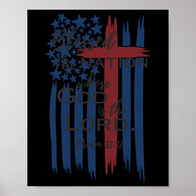 Gesegnet ist die Nation, deren Gott der Herr Ameri Poster (Vorne)