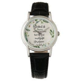 Gesegnet ist sie, die den Namen Christlich glaubte Armbanduhr