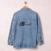 Gesegnet! Jeansjacke (Schwarz)