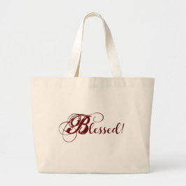 Gesegnet! Jumbo-Tasche (rot) Jumbo Stoffbeutel