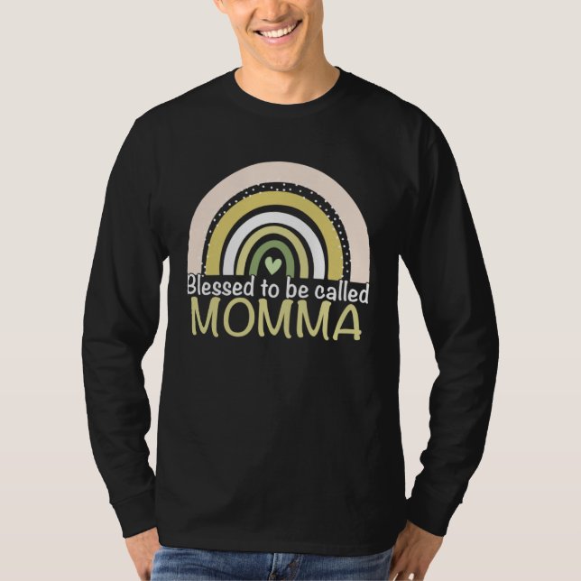 Gesegnet, Mama Boho Regenbogen-Mutter genannt zu w T-Shirt (Vorderseite)