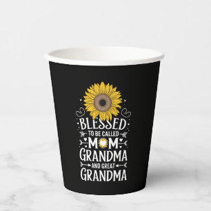 Gesegnet, Mama Oma Große Sonnenblume genannt zu we Pappbecher