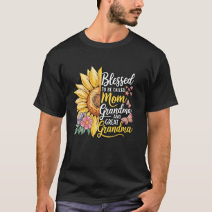 Gesegnet, Mama, Oma, Ur-Oma genannt zu werden Moti T-Shirt