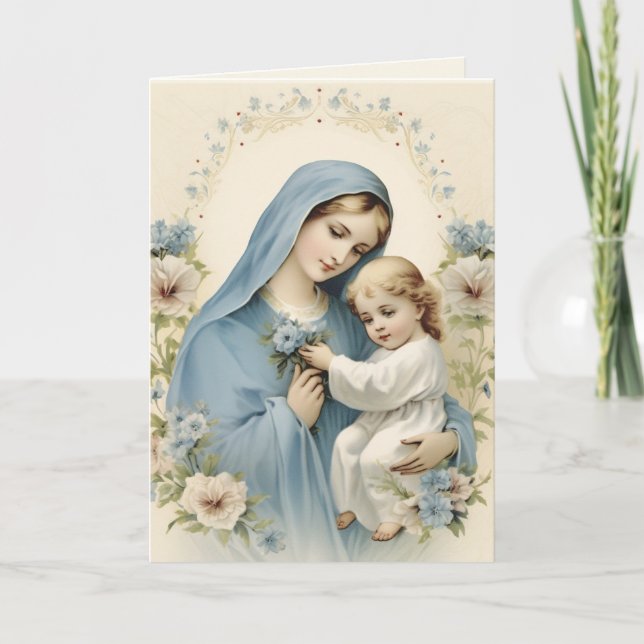 Gesegnet Mary "Lovely Lady Dressed in Blue" Gedich Karte (Vorderseite)