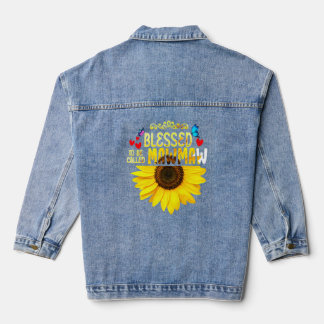 Gesegnet, Mawmaw Womens Sunflower Mawma genannt we Jeansjacke
