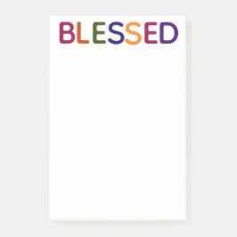 Gesegnet, mehrfarbig, 4 x 6 post-it klebezettel