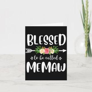 Gesegnet, Memaw florales Pfeildesign genannt zu we Karte