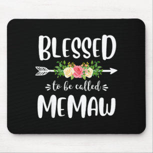 Gesegnet, Memaw florales Pfeildesign genannt zu we Mousepad