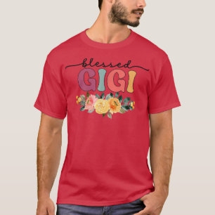 Gesegnet mit dem Namen Gigi Women Blume Decor Gran T-Shirt