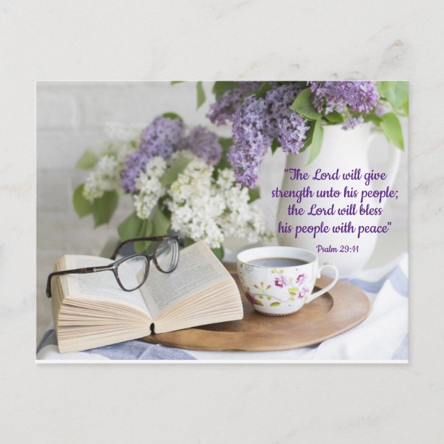 Gesegnet mit Peace Postcard Postkarte (Vorderseite)