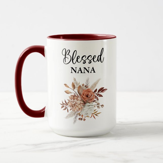 Gesegnet Nana | Psalm 127:3 | Fall Floral Tasse (Links)