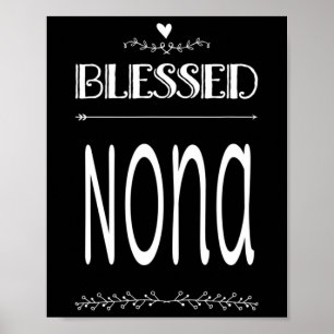 Gesegnet Nona Grandma Großmutter Poster