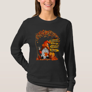 Gesegnet, Nonna Gnome Fall Herbst Dank genannt zu T-Shirt