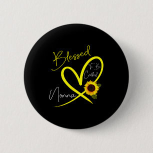 Gesegnet, Nonna Sonnenblumen-Herz-Mutter genannt z Button
