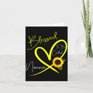 Gesegnet, Nonna Sonnenblumen-Herz-Mutter genannt z Karte