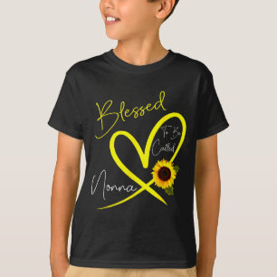 Gesegnet, Nonna Sonnenblumen-Herz-Mutter genannt z T-Shirt