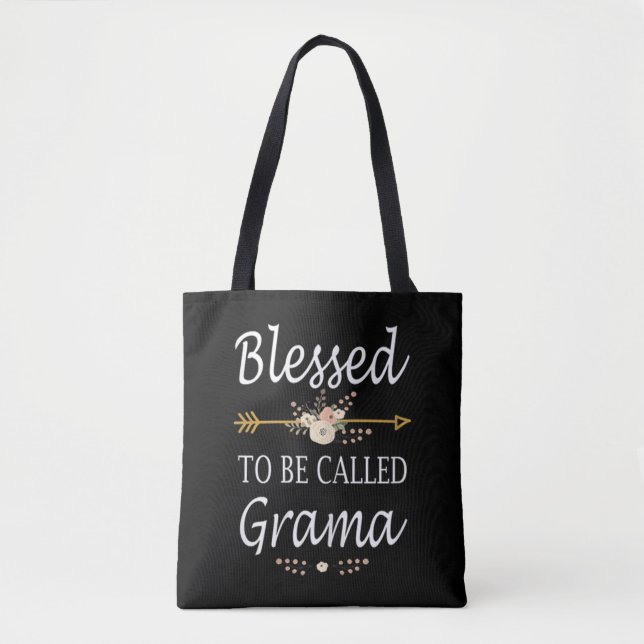 Gesegnet, Oma farbenfroh für Grama zu heißen Tasche (Vorderseite)