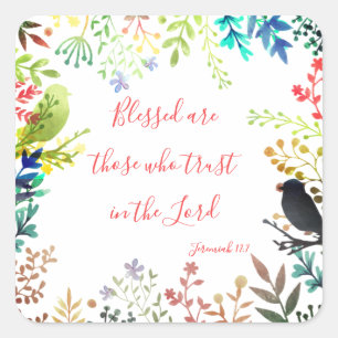 gesegnet quadratischer aufkleber