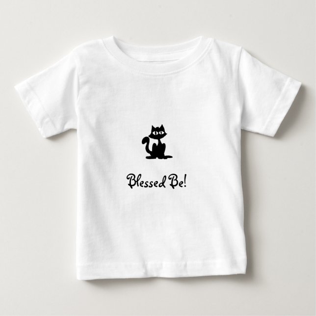 Gesegnet sei Baby Black Cat Baby T-shirt (Vorderseite)