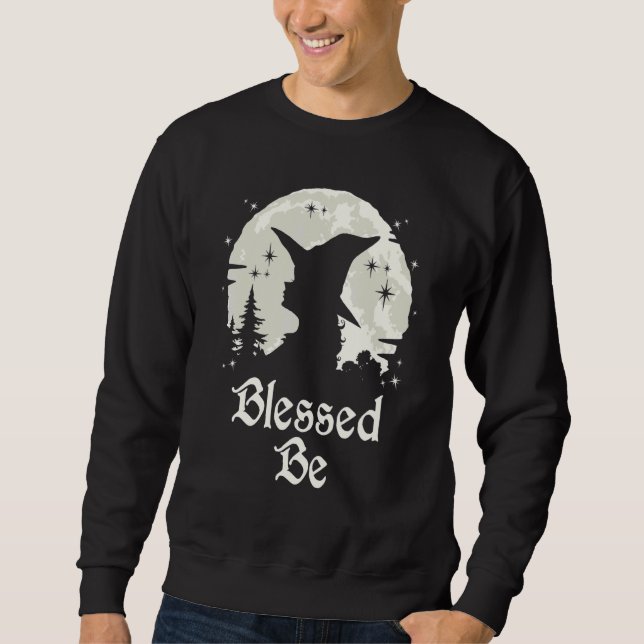 Gesegnet sei Hexerei Wiccan Hexe Sweatshirt (Vorderseite)