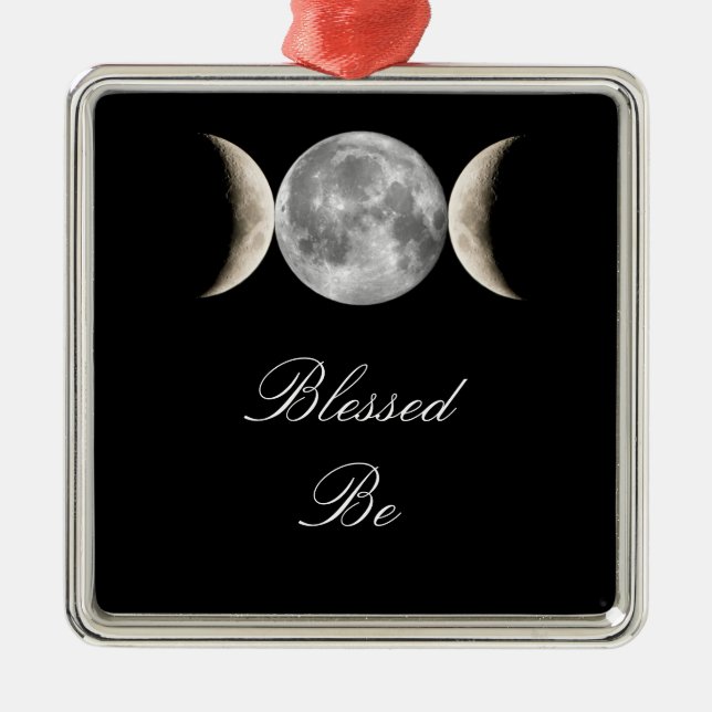 Gesegnet seien Sie dreifacher Mond Ornament Aus Metall (Vorne)