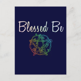 Gesegnet sein mit hübschem Pentagramm Postkarte