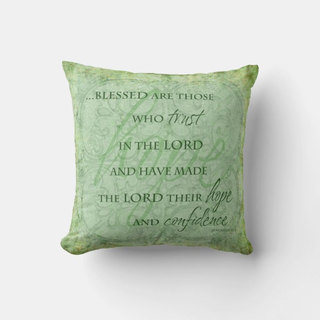 Gesegnet sind diejenigen, die auf das Lord Pillow  Kissen (Vorderseite)