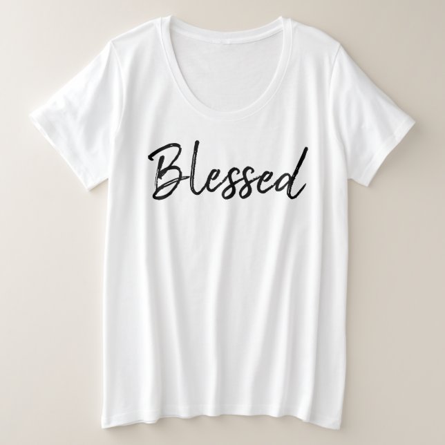 "Gesegnet" Text-T - Shirt (Design vorne)
