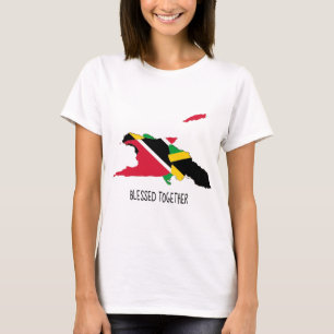gesegnet   TRINIDAD FLAG   JAMAICA FLAG   Patrioti T-Shirt
