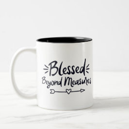 Gesegnet über Maßnahmen Evangelische Redewendungen Zweifarbige Tasse