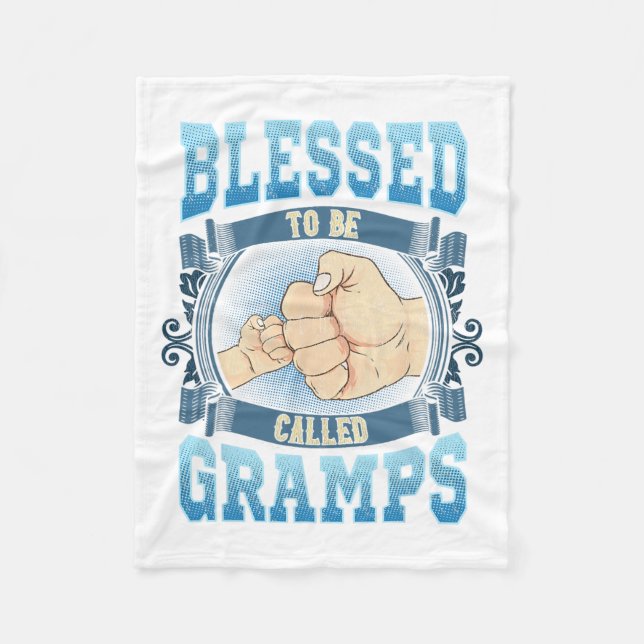 Gesegnet, um als Gramps Geschenke Gramps Väter d Fleecedecke (Vorderseite)