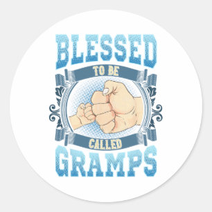 Gesegnet, um als Gramps Geschenke Gramps Väter d Runder Aufkleber