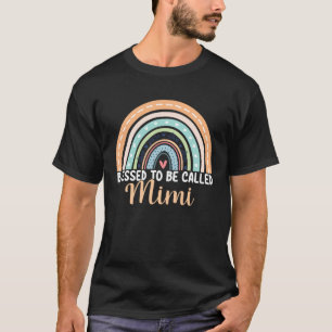 Gesegnet, um als Mimi Rainbow Mother Day Mim T-Shirt