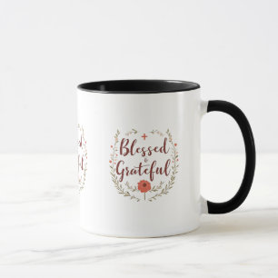 Gesegnet und dankbar - Christlich inspirierende Ta Tasse