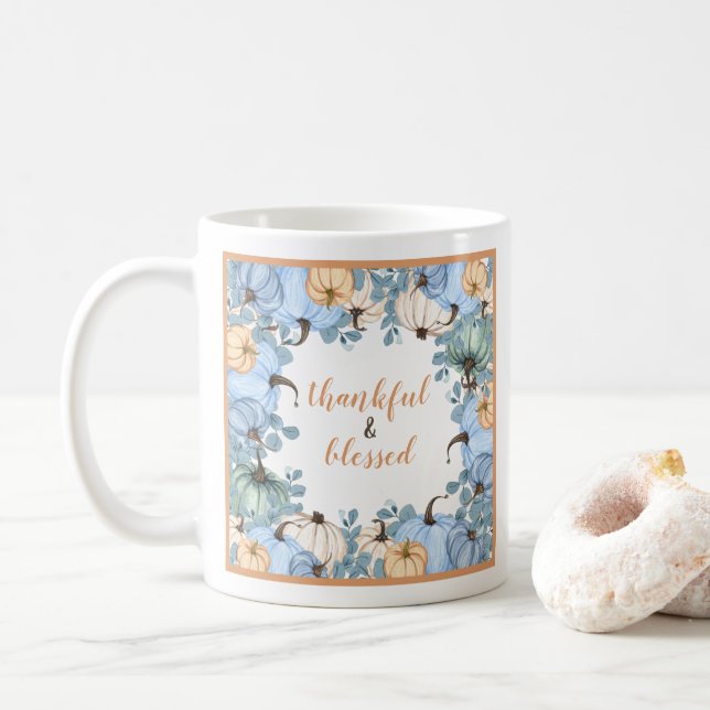 Gesegnet und dankbar fallen kaffeetasse (Mit Donut)