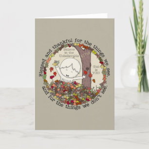 Gesegnet und Dankbar Feiertagskarte