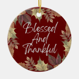 gesegnet und dankbar keramik ornament
