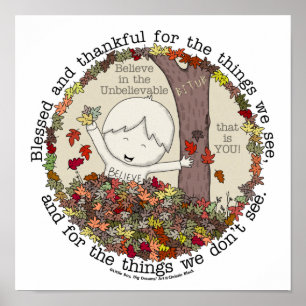 Gesegnet und dankbar poster