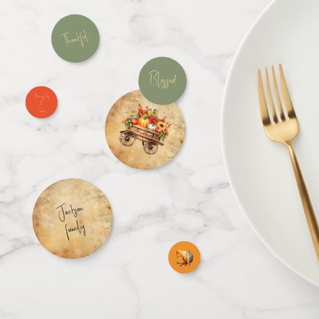 Gesegnet und dankbar Tischkonfetti - Herbsternte Konfetti (Gruppe)