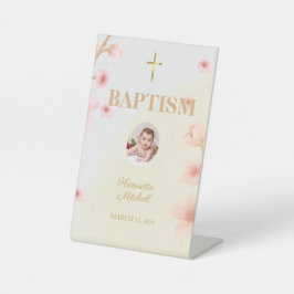 "Gesegnet und getauft: Ein Tag, an den man sich er Sockelschild