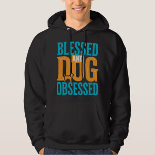 Gesegnet und hundebesessen Retro-Hundeliebhaber-De Hoodie
