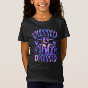 Gesegnet und Taco besessen Mädchen kühl iridescent T-Shirt