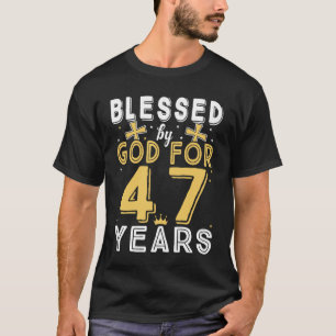 gesegnet von GOD für 47 Jahre Phantastisch 47 Bi T-Shirt
