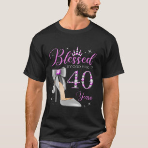 Gesegnet von Gott für 40 Jahre alt 40. Geburtstag T-Shirt