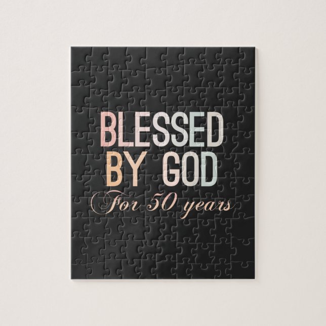 Gesegnet von Gott für 50 Jahre, 50. Geburtstagsdes (Vertikal)